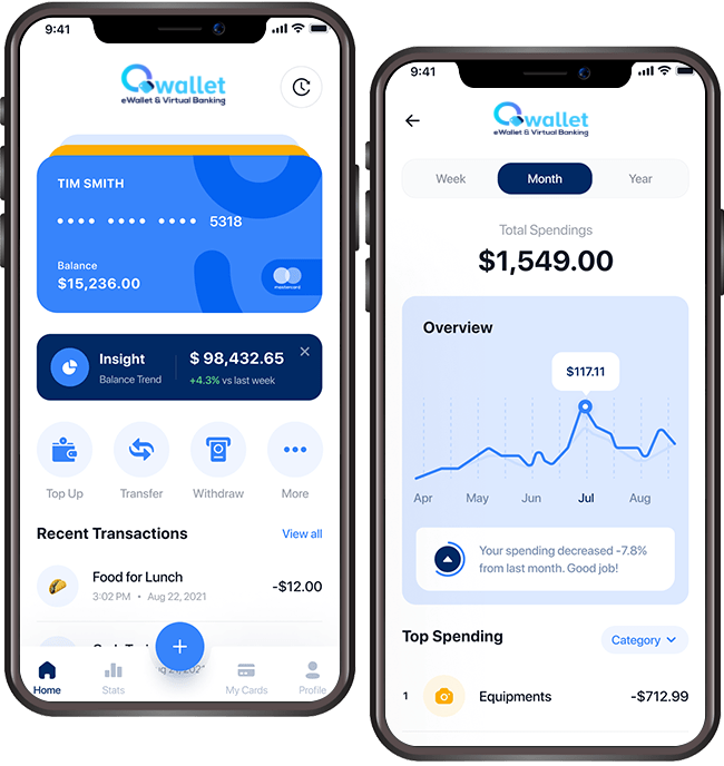 Digital Wallet App Interface